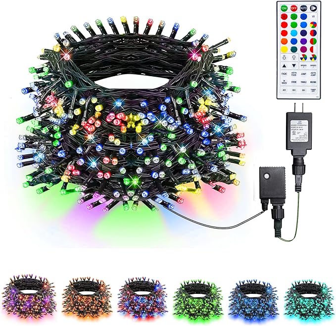 TW SHINE Color Changing Christmas Lights, 66 FT 200 LED RGB Halloween Lights Outdoor with Remote Waterproof for Indoor Xmas Tree Party Wedding Decorations