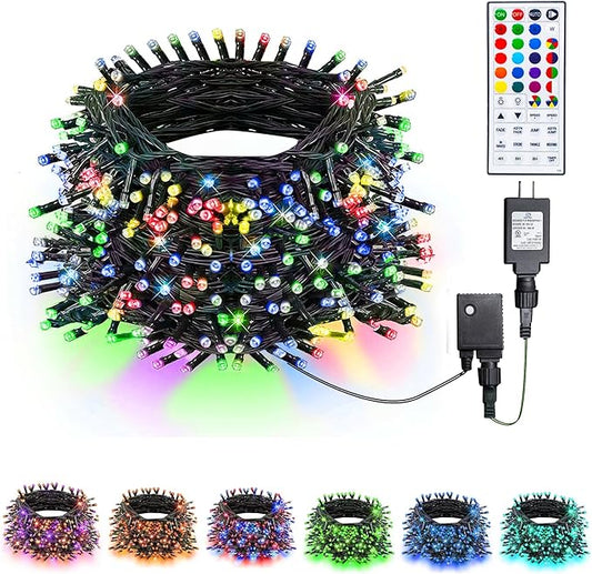 TW SHINE Color Changing Christmas Lights, 66 FT 200 LED RGB Halloween Lights Outdoor with Remote Waterproof for Indoor Xmas Tree Party Wedding Decorations