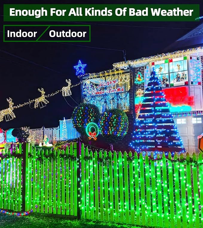 750 LED 246FT Christmas Lights Outdoor, Super Long Waterproof Christmas String Lights with 8 Modes, Christmastree Lights with Timer Memory for Fence Garden Xmas Wedding Party DecorGreen