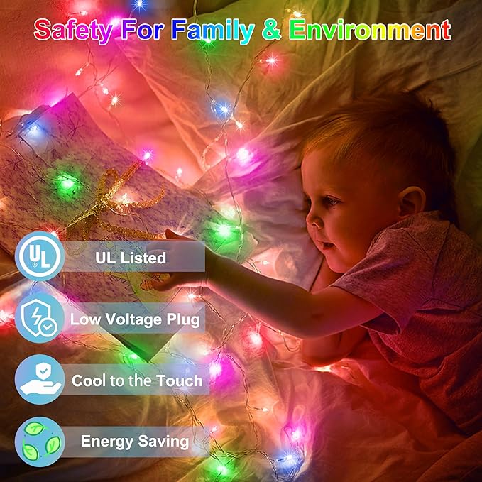 1500LED Christmas Lights Outdoor Use, 470ft 12 Modes Multicolor LED String Lights with Timer Dimmable, Waterproof Christmas Tree Lights for Halloween Xmas Patio Balcony Garden Decor Multicolor