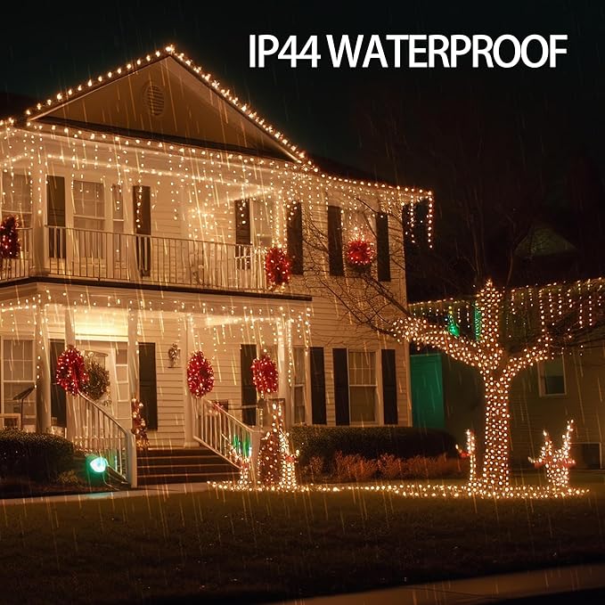 TW SHINE Christmas Lights, 1000 LED 328FT Christmas Tree Lights Plug in with 8 Modes, Remote Waterproof Christmas String Lights Outdoor Indoor Decorations for Xmas Party Yard Decor, Warm White