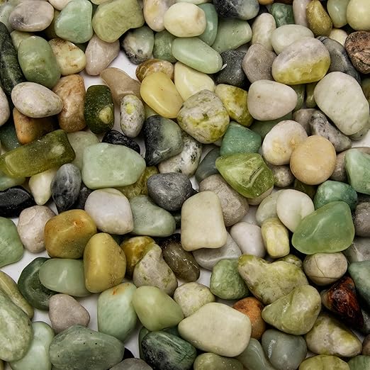 18 Pounds Jade Pebbles River Pea Rocks for Succulents Cactus Plants Decorative Stones Gravel