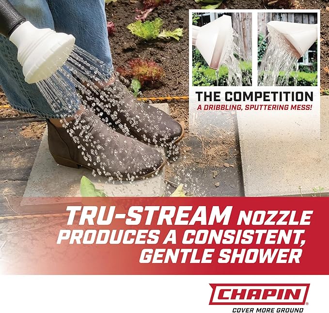 Chapin 47998: 2 Gallon Watering Can for Indoor & Outdoor Plants, 100% Recycled Plastic with Removable Nozzle, Drip-Free Sprinkler Head, Made in USA