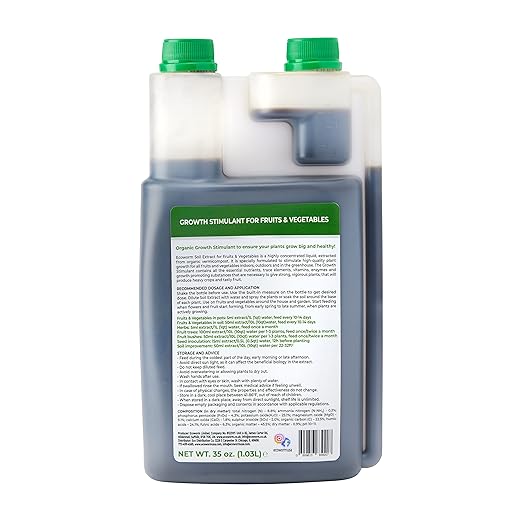 Soil Extract Concentrate - Organic Vermicompost Fertilizer for Fruits & Vegetables - 35 fl oz (Makes 53 gallons)