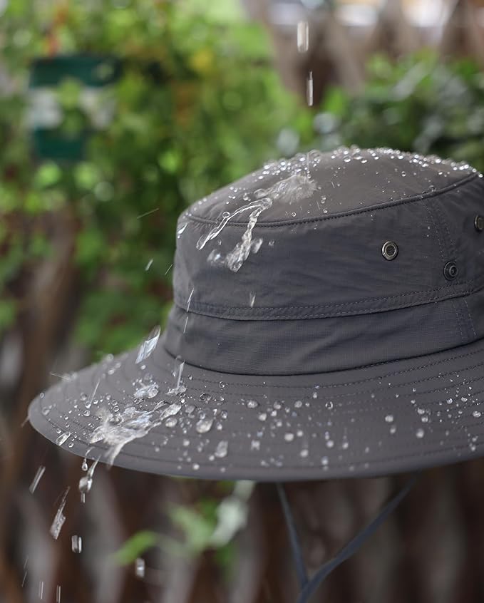 Home Prefer UPF50+ Mens Sun Hat Wide Brim Fishing Hat Sun Protection Beach Gardening Bucket Hat for Men Women