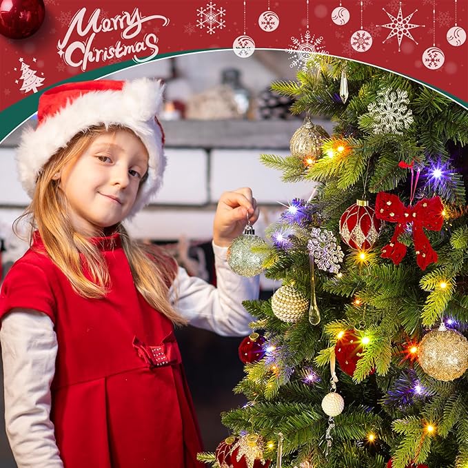 7.5FT Pre-Lit Artificial Full Christmas Tree with 360° Rotating Musical Base, Green Spinning Xmas Tree Holiday Festive Decor with Warm White & Multicolor Lights, 8 Lighting Modes, Timer