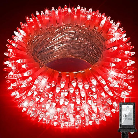 1500LED Christmas Lights Outdoor Use, 470ft 12 Modes Red LED String Lights with Timer Dimmable, Waterproof Christmas Tree Lights for Xmas Patio Yard Fence Balcony Garden Party Decor Red
