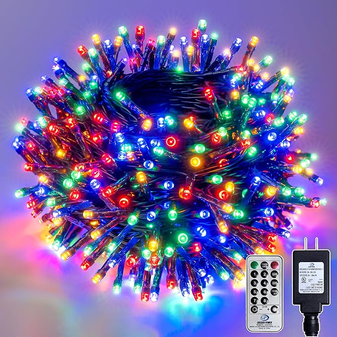 Christmas Lights Indoor Outdoor Waterproof, 132FT 400 LED Multicolor String Lights for House Decorations, Ideal for Christmas Trees, Wedding, and Party