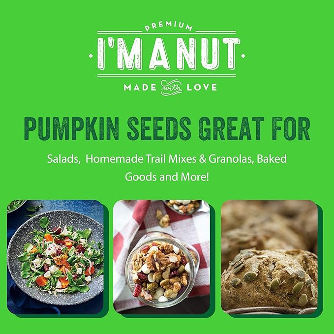 Oven Toasted Pumpkin Seeds with Sea Salt (Papitas) 16 oz (1 lb) Batch Tested Gluten & Peanut Free | No Oils | No PPO | Non GMO | Vegan and Keto Friendly | Premium Quality