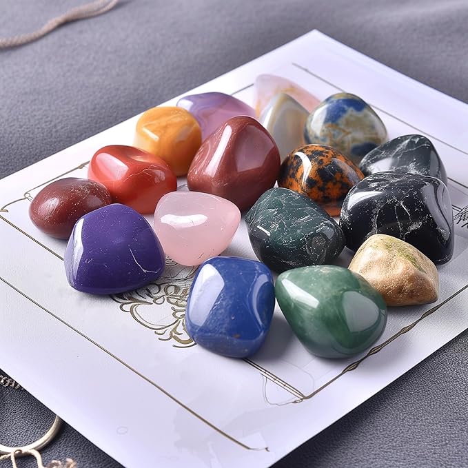 Polished Howlite Crystal Stones - 2 Pcs of 1.2" Worry Stone for Anxiety, Pocket Palm Stone Super Large Handpicked Natural Tumbled Gemstones for Meditation, Reiki, Chakra Healing, Home Decor