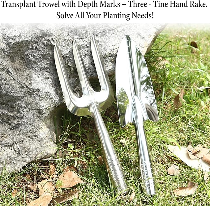 Trowel Garden Tool,2pcs Garden Shovel Hand Shovel for Gardening Garden Trowel Stainless Steel
