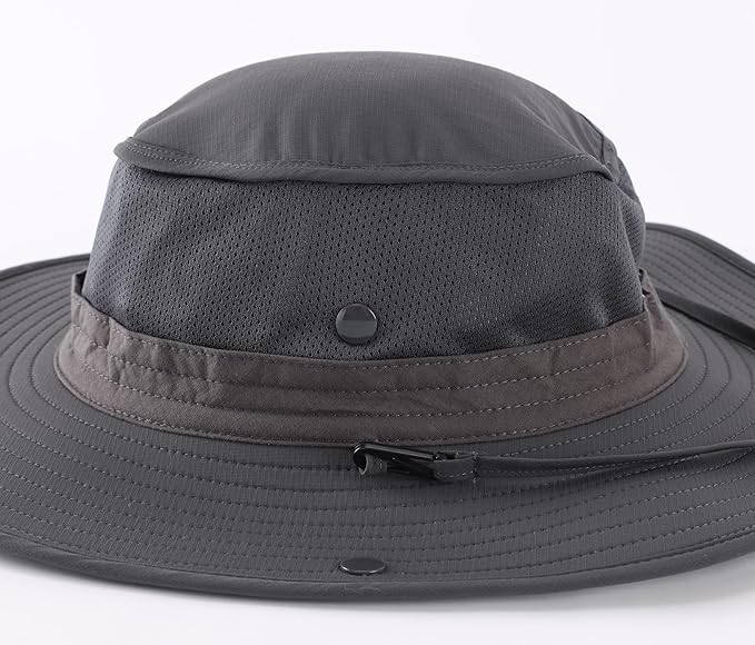 Home Prefer UPF50+ Mens Sun Hat Wide Brim Fishing Hat Sun Protection Beach Gardening Bucket Hat for Men Women