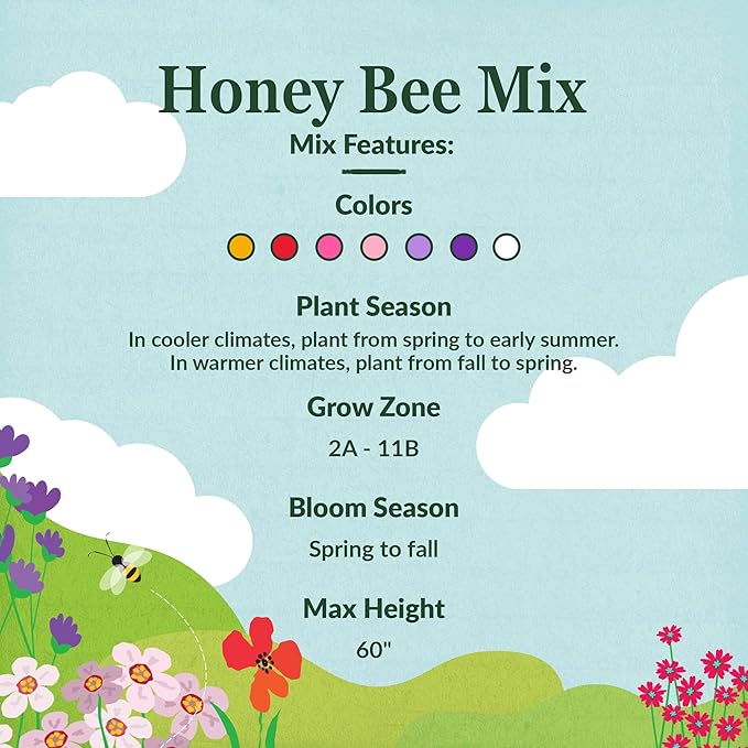 Ferry-Morse Honey Bee Mix Bulk Flower Seeds, 1lb