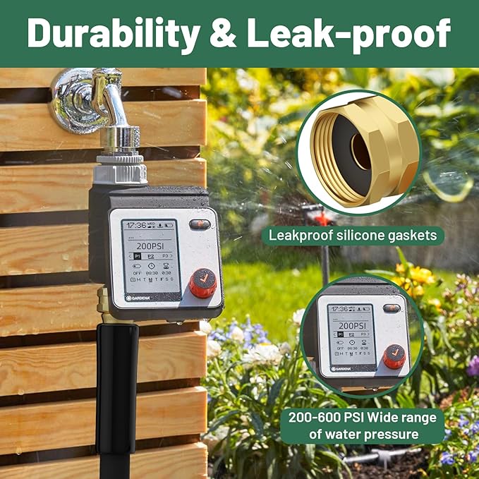 Garden Hose 50 ft x 5/8 in Heavy Duty Water Hose, Flexible and Durable, Lightweight Rubber Hybrid Hose, Leak-Free Connections, Male to Female Fittings, BT50B, Black