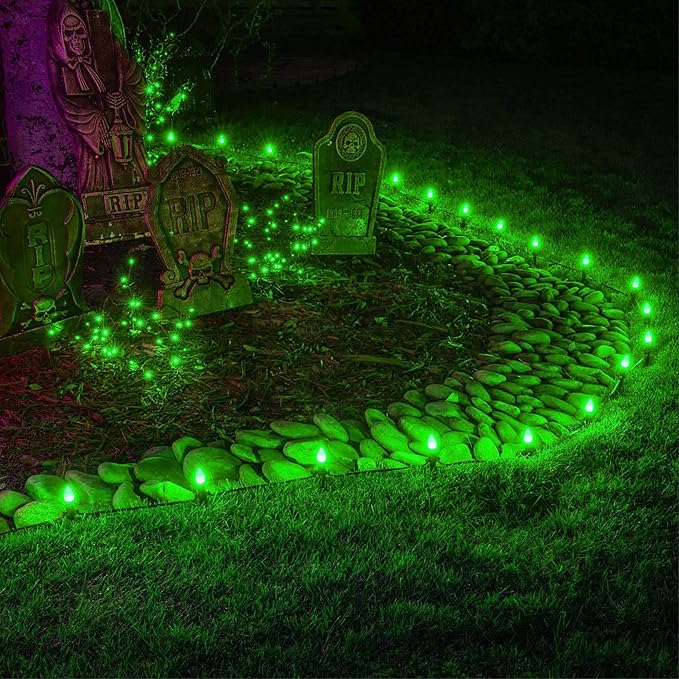 25 Green C7 Christmas Lights, 17 Ft – LED String Light Set by Wintergreen for Outdoor Holiday Lighting, St. Patrick's Day, and Halloween