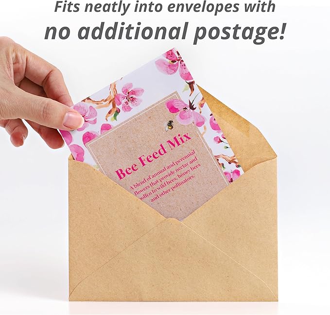 Bentley Seed Flower Mix - Pollinator Seed Mix with 5 Wildflower Seed Packets - Non-GMO Pollinator Seeds - Eco-Friendly Flower Seeds Packets for Party, Celebration, and Gifts - Pollinator Mix