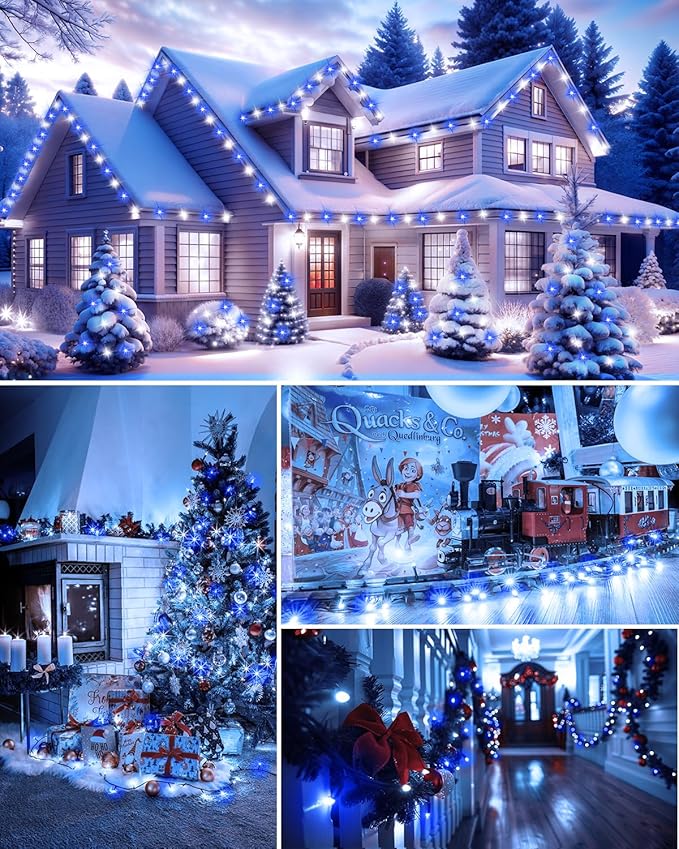 LED Christmas Mini String Lights, 28 Feet 100LEDs F5 Pure White Mini Lights, Connectable Christmas Tree Lights for Wreath Garland Holiday Party Wedding Outdoor Indoor Christmas Decoration, Green Wire