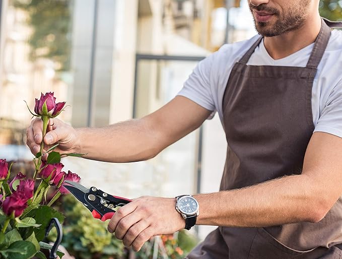 TABOR TOOLS S851A Bypass Hand Pruner with Compound Action, Makes Clean Cuts. Professional Sharp Secateurs, Pruning Shears, Garden Shears, Clippers for the Garden.