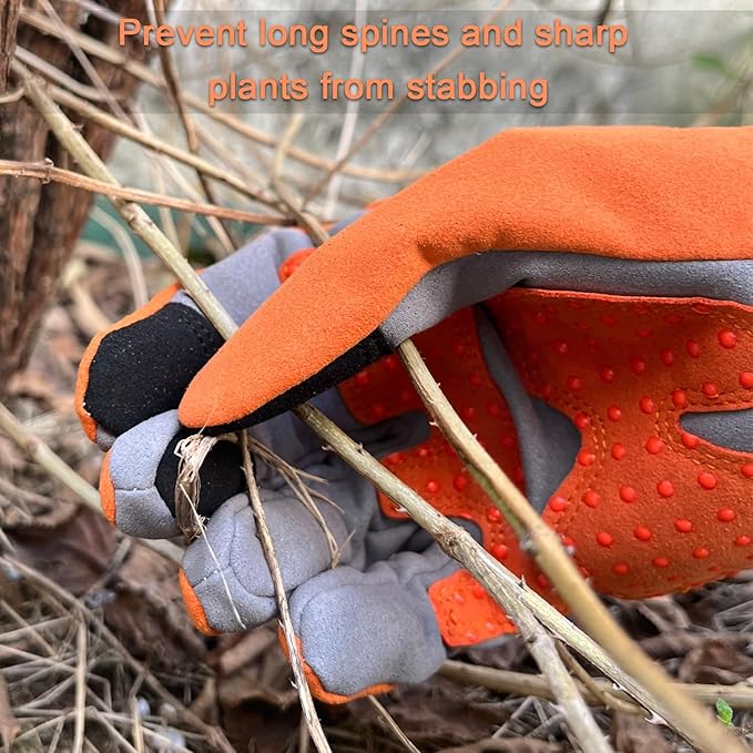 ZLUXURQ Gardening Gloves for Women and Men, Work Gloves for Yard Work