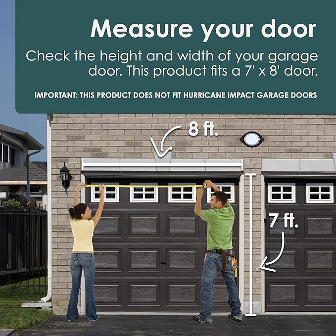 7' x 8' Santa’s Merry Takeoff Christmas Garage Door Banner - Designed to Move with Door | Magical Festive Single Garage Door Decoration