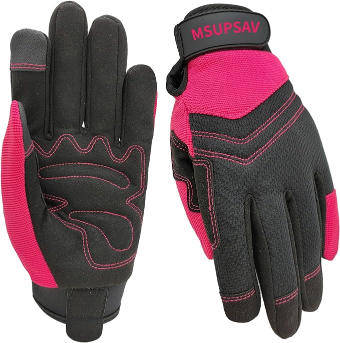 Thorn Proof&Puncture Resistant Gardening Gloves with Grip,Garden Glove for Women, Leather Yard Work Gifts