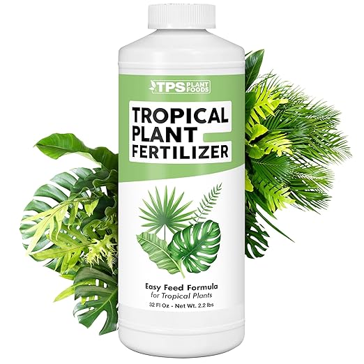 TPS NUTRIENTS Tropical Plant Fertilizer for All Tropical Indoor and Outdoor Plants, Liquid Plant Food, 32 oz (1 Quart)