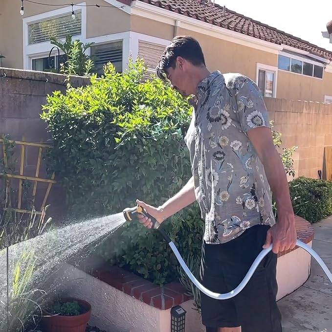 Atlantic Heavy Duty Short Garden Hose 15 ft x 5/8 Inch Green Color- Durable and Flexible Water Hose for Outdoor Use Short Connection Leader Hose (15 Feet Female to Male)