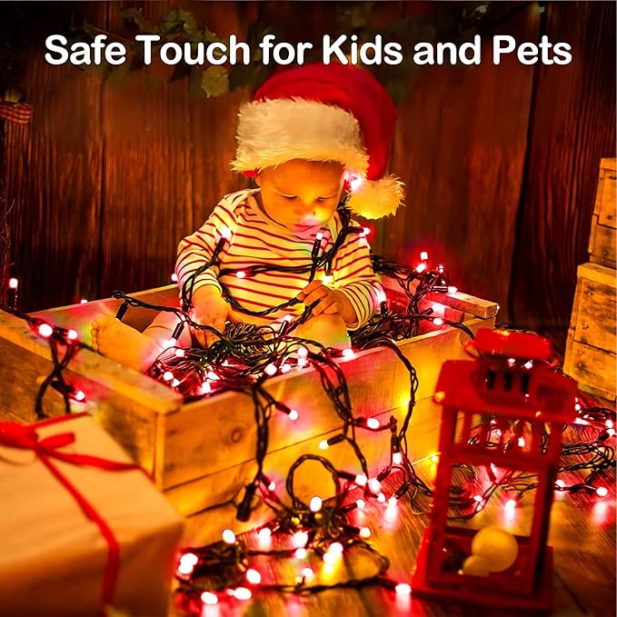 XURISEN 403FT Christmas Lights, 1000 LED Super Long String Lights 8 Modes & Memory Timer Plug in Twinkle Fairy Lights Decor for Home Xmas Party Wedding