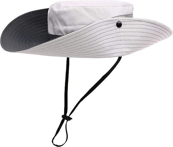 Womens Summer Sun Hat Beach Hat Wide Brim Outdoor UV Protection Hat Foldable Cool Mesh Ponytail Bucket Hat