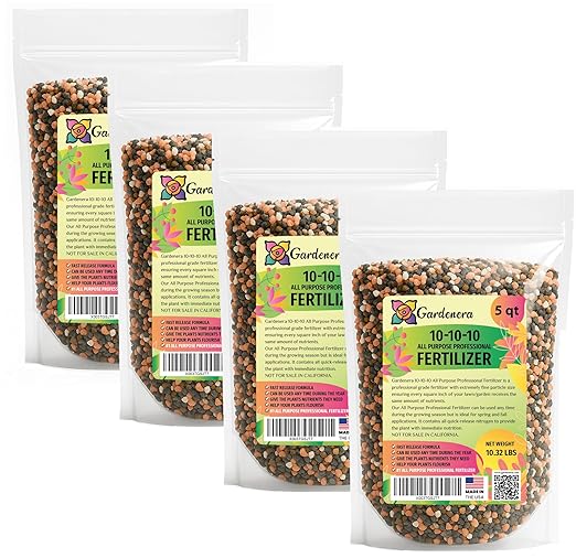 𝐁𝐄𝐒𝐓𝐒𝐄𝐋𝐋𝐄𝐑 10-10-10 Plant Fertilizer Slow Release | 10 10 10 All Purpose Fertilizer for Fruit Trees, Evergreens, Vegetables, Arborvitae, Fig Trees, Shrubs, Pines, Oaks, Flowers [20 Quarts]