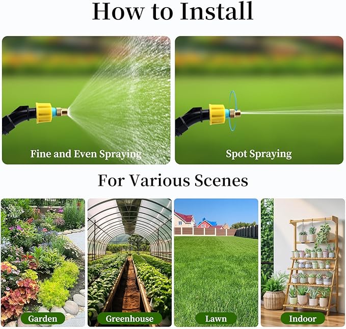 Battery Powered Garden Sprayer 2 Gallon, Electric Backpack Sprayer with USB, Weed Yard Lawn Sprayer with 5 Mist Nozzles & Retractable Wand & Adjustable Strap for Yard, Lawn and Garden