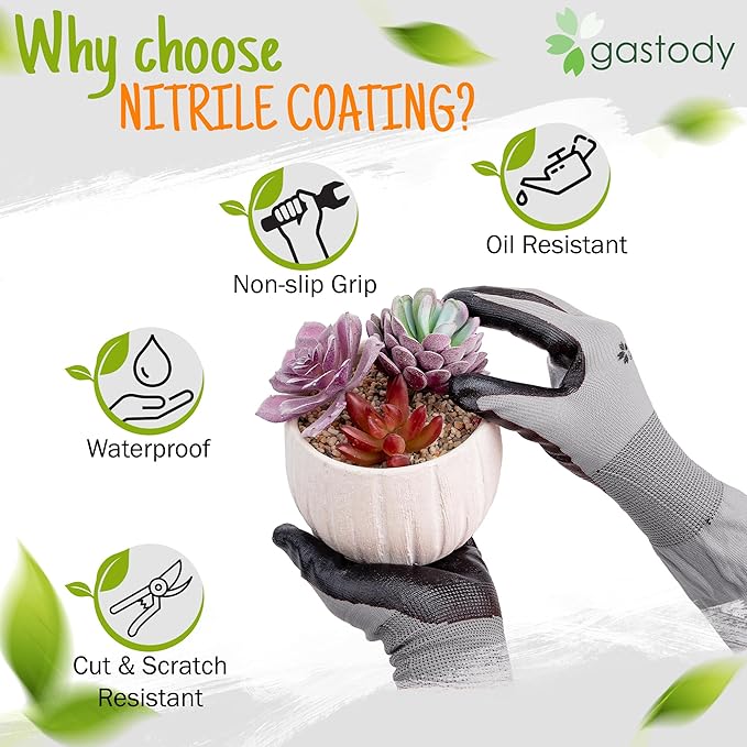 Long Sleeve Gardening Gloves Women and Men - Long Cuff Garden Gloves, Multipurpose Heavy Duty Outdoor and Indoor