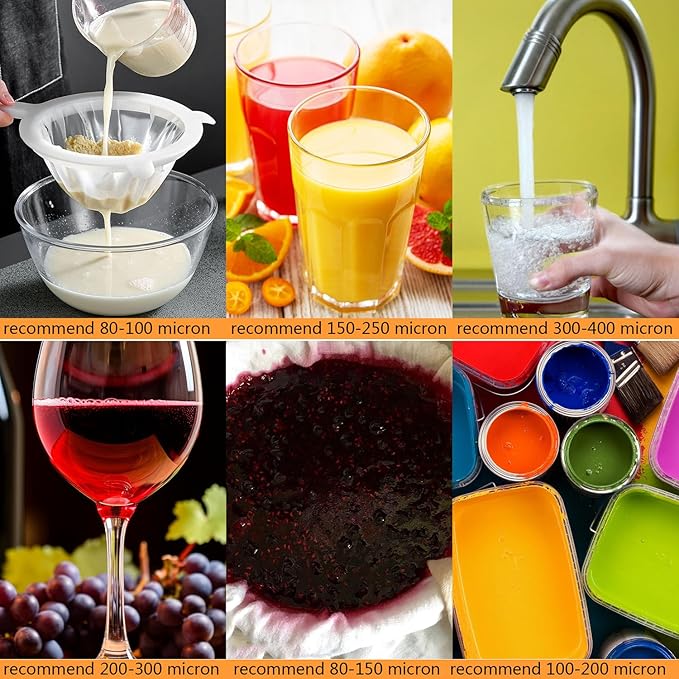 Nylon Mesh Filter Fabric 60 Micron Water Strain Net Mesh Fabric, 39.3 x 78.7 inch