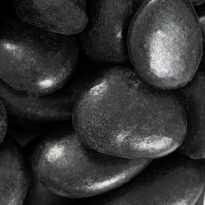 MSI Decorative Polished Black Pebbles, 0.4 inch, 40 lb. Bag (55 Bags/Pallet)