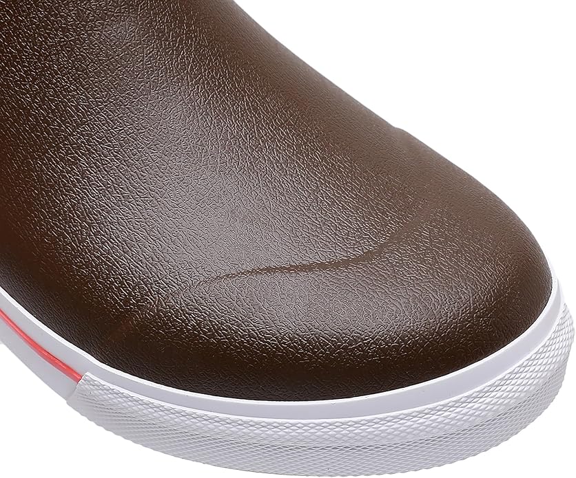 WTW Unisex Rain Boots for Men and Women Waterproof Rubber Fishing Deck Boots Neoprene Boots Slip on Ankle Garden Shoes