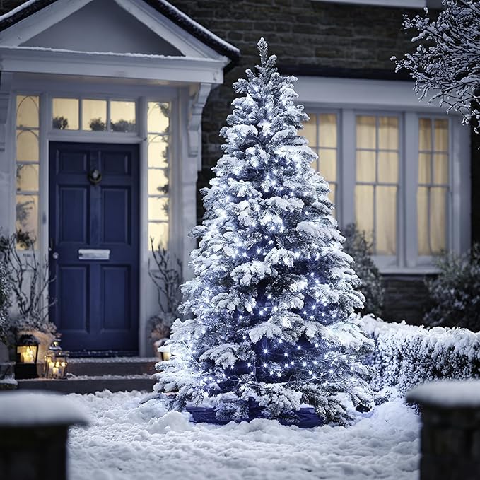 TW SHINE Christmas Lights, 600 LED 196FT Christmas String Lights Plug-in with 8 Modes Timer and Remote, Waterproof Outdoor Decorations for Bedroom Wedding Party Yard Tree Decor, White