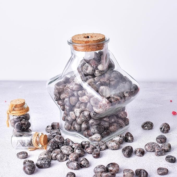 Polished Yooperlite Crystals - 72 Pcs, 0.5" 10 oz Handpicked Tumbled Gemstones Rocks, Pebbles for Reiki, Chakra, Healing Home Decor