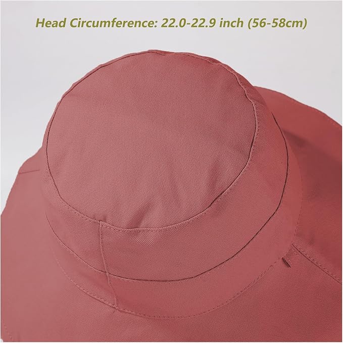 vidsel Womens Sun Hats Wide Brim Reversible Bucket Cotton Hat Packable Summer Travel Cap with Hat Clip,UV Protection