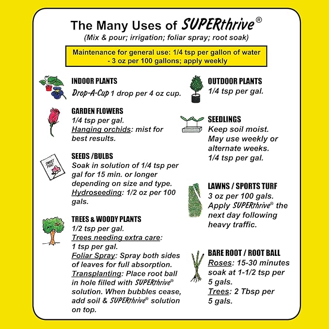 SUPERthrive The Original Vitamin Solution - Liquid Concentrate, May Add to Any Fertilizing Program, 4 fl. oz.