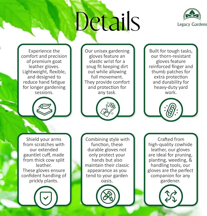 Leather Gardening Gloves for Women & Men, Long Garden Gloves, Cowhide Gauntlet Rose Pruning Thorn Resistant, Forearm Protection, XL, Yellow