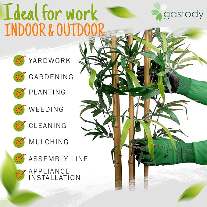 Long Sleeve Gardening Gloves Women and Men - Long Cuff Garden Gloves, Multipurpose Heavy Duty Outdoor and Indoor