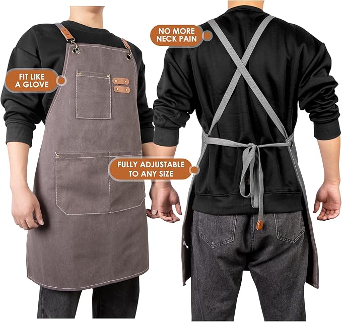 Woodworking Apron Heavy Wax Canvas Work Apron