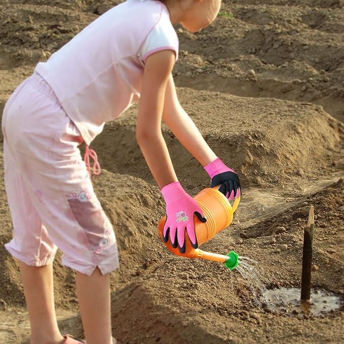 Evridwear Kids Gardening Gloves for Boys Girls Outdoor Yard Work,Planting (3-12 years)