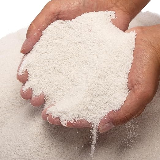 18 Pounds Aquarium White Sand Natural Decorative Sand,Coarse Sand Stone,Coarse Silica Sand,use in Aquariums,Crafts,Decor,Vase Filler,Succulent Rocks