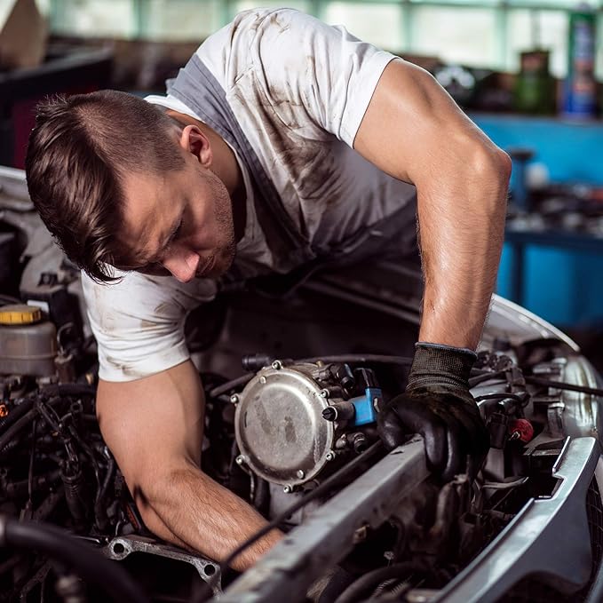 COOLJOB 20 Pairs Nitrile Dipped Safety Work Gloves with Grip, Non-slip Rubber Coated Bulk Garden Gloves for Men, Heavy-duty Oil Resistant for Truck Driver, Warehouse Box Handler, Xlarge, Gray