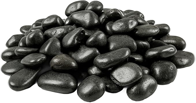 MSI Decorative Polished Black Pebbles, 0.8 inch - 1.2 inch, 40 lb. Bag