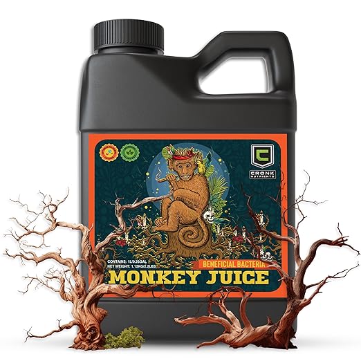 Cronk Nutrients Monkey Juice – Bacillus Root Inoculant – Organic Solution to Increase Your Plants Health – Root Mass Enhancer for Plant Growth and Flowering Boost, 1L