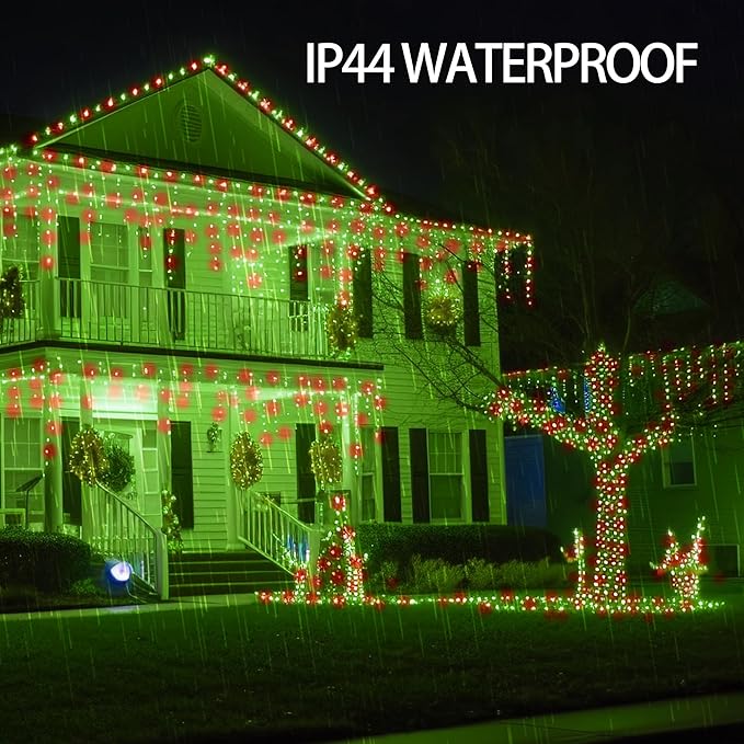 TW SHINE Red and Green Christmas Lights, 1000 LED 328FT Christmas Tree Lights Plug in with 8 Modes, Remote Waterproof Xmas String Lights Outdoor Indoor Decorations for House Yard Decor, ‎HB-500CO