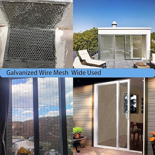 Wire Mesh PVC Coated Galvanized,16 Mesh Woven Woven Wire Mesh for Vent, Cage, Cabinets Mesh, DIY Project. (1 ROLL, 23inch x 118inch)