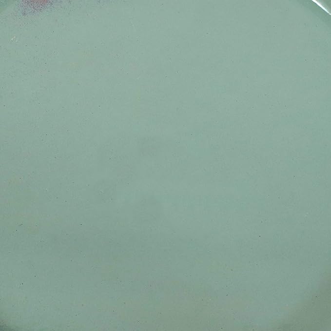 Sunnydaze 7-Inch Ceramic Plant Saucers - Plant Drip Trays for Outdoor Planter Flower Pot Drainage - Set of 2 - Seafoam